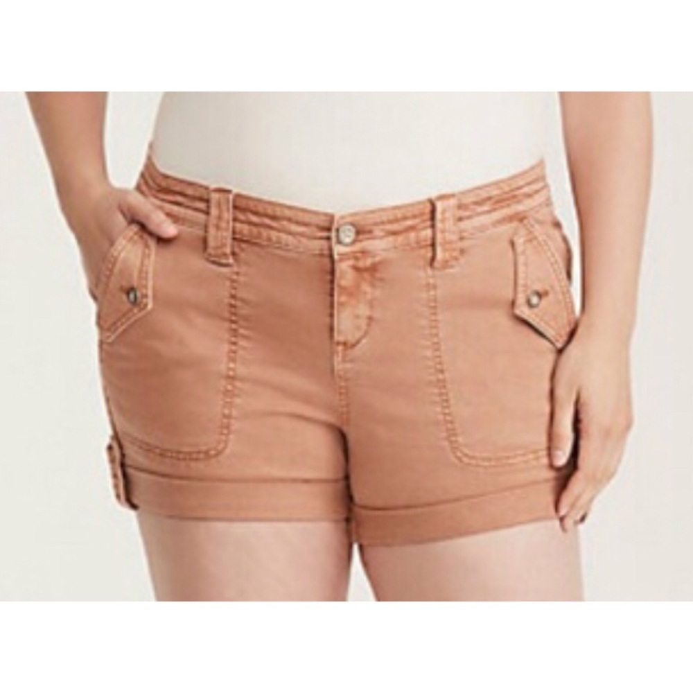 Rose Pink Khaki Torrid Cuffed Shorts